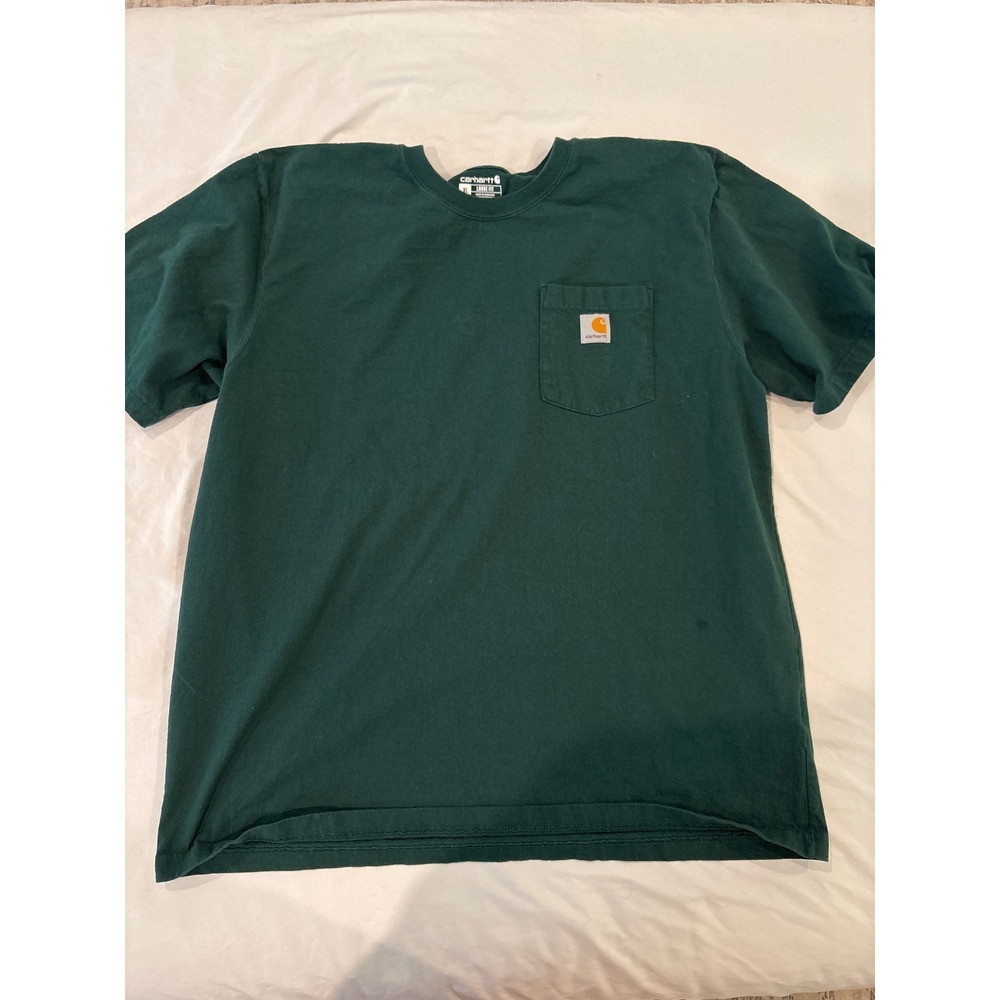 Carhartt Mens XL Loose Fit Heavyweight Pocket T-Shirt Hunter Green Short Sleeve